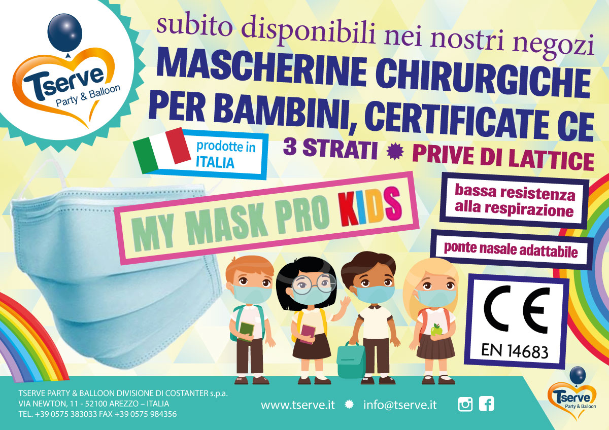 Mascherine chirurgiche per bambini – certificate CE